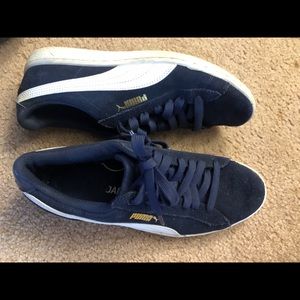 Navy blue Puma sneakers